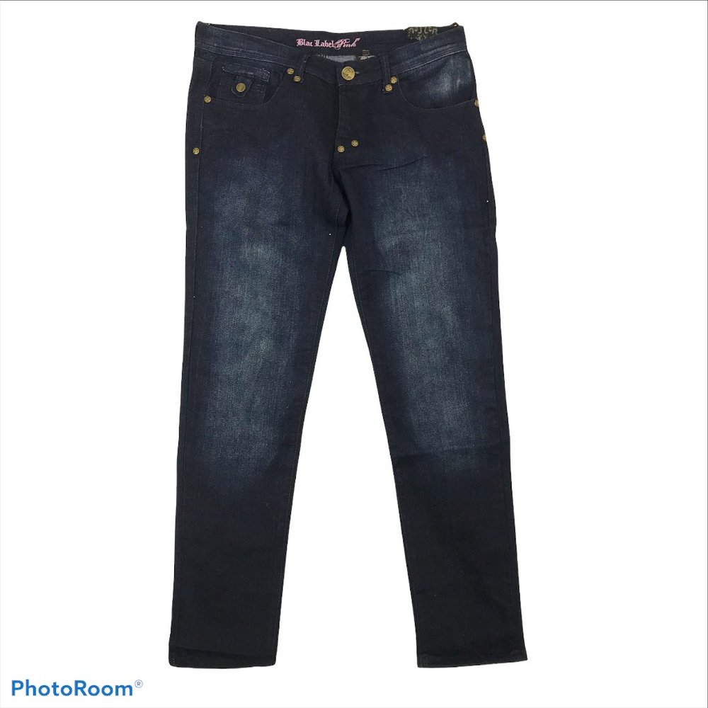 BLAC LABEL PINK Womens 32 X 32 Straight Leg Jeans Dark Wash 5% Stretch Retail135